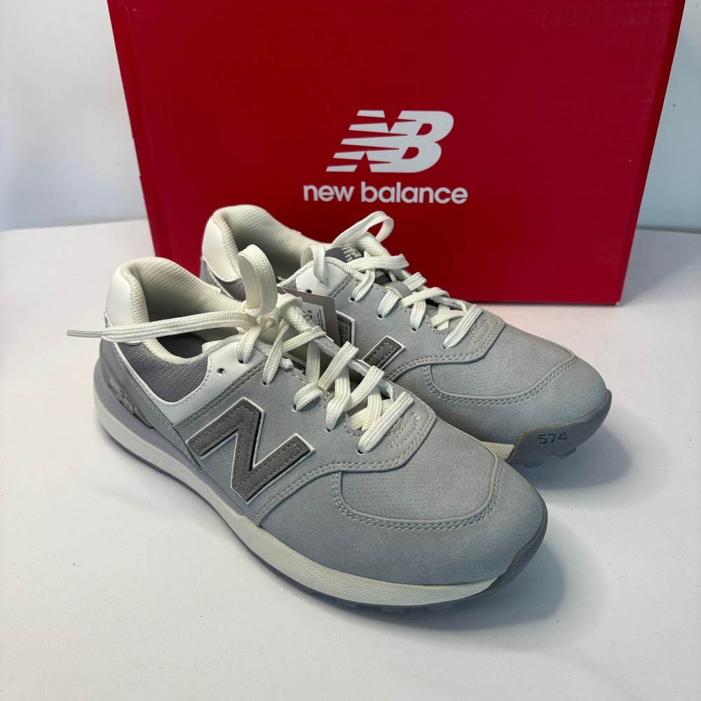 New Balance 574 Greens V2 WG574WT Light Grey Women Spikeless Golf Shoes Size 6B